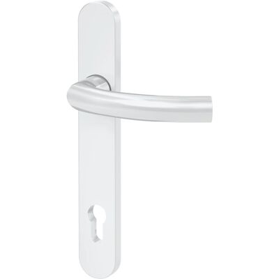 Basi - 1/2-Schmalrahmen-Garnitur - SR 4100 PZ - Rund - Edelstahl Weiß - Lochung PZ - 92-8 mm - 7839-0109 Basi - 1/2-Schmalrahmen-Garnitur - SR 4100 PZ - Rund - Edelstahl Weiß - Lochung PZ - 92-8 mm - 7839-0109