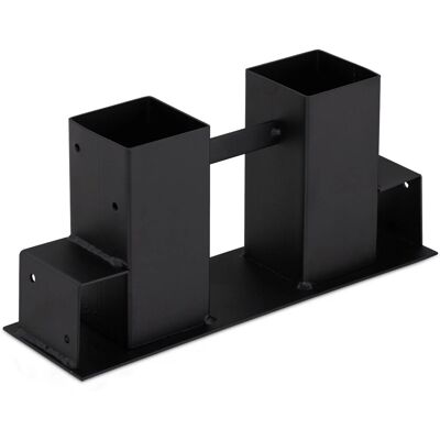 Relaxdays Holzstapelhilfe Stahl Schwarz 16 cm x 34 cm x 10 cm 4er Set Relaxdays Holzstapelhilfe Stahl Schwarz 16 cm x 34 cm x 10 cm 4er Set