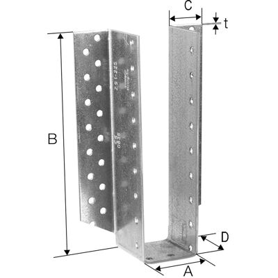 Simpson Balkenschuh BSD 160x320 mm Holzverbinder Außenliegend Stahl Feuerverzinkt Simpson Balkenschuh BSD 160x320 mm Holzverbinder Außenliegend Stahl Feuerverzinkt