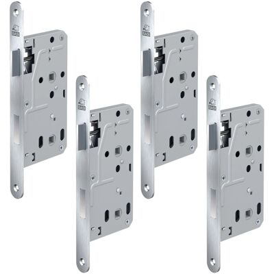 BASI Zimmertürschloss ES 929 BAD DIN Rechts Rundstulp 20 mm Edelstahl Falle Kunststoff Riegel Aluminium 4er Set 4x9290-5518 BASI Zimmertürschloss ES 929 BAD DIN Rechts Rundstulp 20 mm Edelstahl Falle Kunststoff Riegel Aluminium 4er Set 4x9290-5518