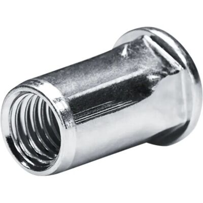 GOEBEL 250 Blindnietmuttern Nietmuttern M5 Stahl Verzinkt 7,0 x 13,5 mm Flachkopf Offen Muttern Setzmutter Go-Nut GOEBEL 250 Blindnietmuttern Nietmuttern M5 Stahl Verzinkt 7,0 x 13,5 mm Flachkopf Offen Muttern Setzmutter Go-Nut