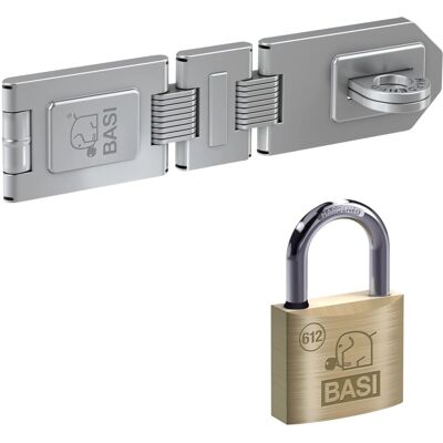 Basi - Sicherheitsüberfalle mit Messing Vorhangschloss und Wasserstop - 2 Gelenke - VHS6901-0195 Basi - Sicherheitsüberfalle mit Messing Vorhangschloss und Wasserstop - 2 Gelenke - VHS6901-0195