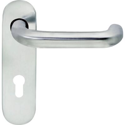 Bks Drückerlochteil B 72110 mit Kurzschild Pz 72 mm für Außen Rund Silber Bks Drückerlochteil B 72110 mit Kurzschild Pz 72 mm für Außen Rund Silber