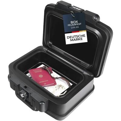HMF 250451 Feuerfeste Wasserdichte Dokumentenbox DIN A5 38 x 16 x 28 cm Schwarz HMF 250451 Feuerfeste Wasserdichte Dokumentenbox DIN A5 38 x 16 x 28 cm Schwarz