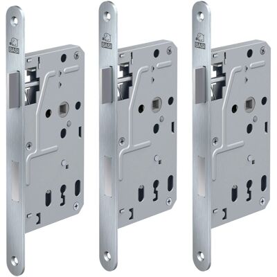BASI Zimmertürschloss ES 927 BB DIN Rechts Rundstulp 20 mm Edelstahl Falle Kunststoff Riegel Aluminium 3er Set 3x9270-5518 BASI Zimmertürschloss ES 927 BB DIN Rechts Rundstulp 20 mm Edelstahl Falle Kunststoff Riegel Aluminium 3er Set 3x9270-5518