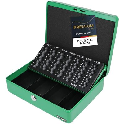 HMF 10015-06 Geldkassette Münzzählbrett 30 x 24 x 9 cm Grün HMF 10015-06 Geldkassette Münzzählbrett 30 x 24 x 9 cm Grün