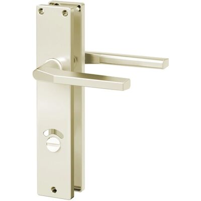 Basi - Langschild-Garnitur - ZB 4100 - Alu F2 - Eckig - Lochung WC/Bad - 7420-1402 Basi - Langschild-Garnitur - ZB 4100 - Alu F2 - Eckig - Lochung WC/Bad - 7420-1402