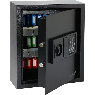 HMF 2048-02 Schlüsseltresor Zahlencode Schlüsselsafe Elektronikschloss 48 Haken 36x30x10 cm Schwarz HMF 2048-02 Schlüsseltresor Zahlencode Schlüsselsafe Elektronikschloss 48 Haken 36x30x10 cm Schwarz