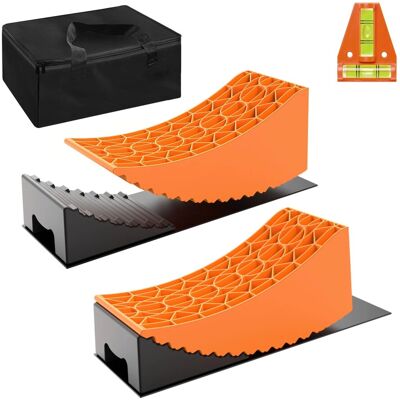 Wiltec Auffahrkeile Wohnmobil 2Er Set Rundkeile 42,4X17X17,4Cm Unterlegkeile Wiltec Auffahrkeile Wohnmobil 2Er Set Rundkeile 42,4X17X17,4Cm Unterlegkeile
