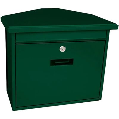 PROREGAL Wandbriefkasten Zamoran Aus Verzinktem Stahl Mit Namensschild HxBxT 34,5 x 39,2 x 20,5 cm Einwurföffnung 32 x 2 cm Grün PROREGAL Wandbriefkasten Zamoran Aus Verzinktem Stahl Mit Namensschild HxBxT 34,5 x 39,2 x 20,5 cm Einwurföffnung 32 x 2 cm Grün