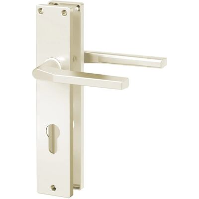 Basi - Langschild-Garnitur - ZB 4100 - Alu F2 - Eckig - Lochung Profilzylinder - 7420-1202 Basi - Langschild-Garnitur - ZB 4100 - Alu F2 - Eckig - Lochung Profilzylinder - 7420-1202