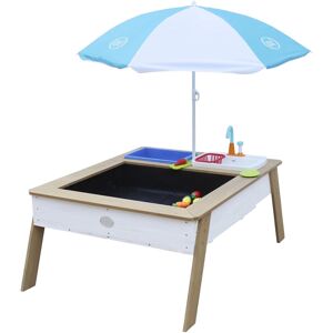 Axi Sand und Wassertisch Linda Braun Weiß mit Sonnenschirm Blau Weiß Axi Sand und Wassertisch Linda Braun Weiß mit Sonnenschirm Blau Weiß