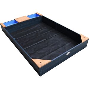 Axi Kelly Sandkasten mit Becken und Bank Anthrazit - Braun 180 x 115 x 22 cm Axi Kelly Sandkasten mit Becken und Bank Anthrazit - Braun 180 x 115 x 22 cm