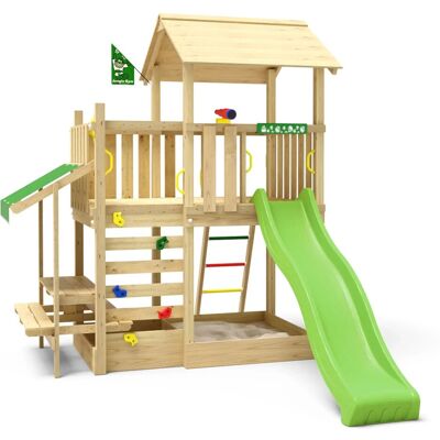Jungle Gym Spielturm Plaza Holz Turm Picnic Modul Rutsche Hellgrün Jungle Gym Spielturm Plaza Holz Turm Picnic Modul Rutsche Hellgrün