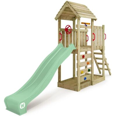 Wickey Spielturm JoyFlyer mit Rutsche Pastellgrün Wickey Spielturm JoyFlyer mit Rutsche Pastellgrün