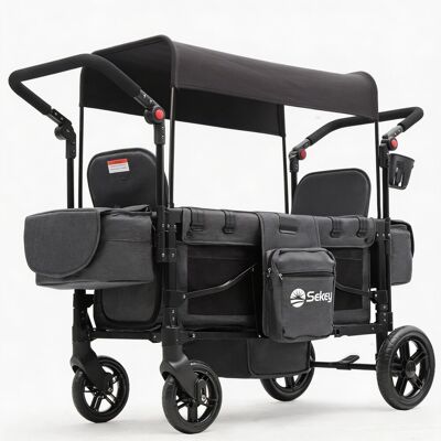 Sekey Bollerwagen Kinder Zwillingsmodus Schwarz Sekey Bollerwagen Kinder Zwillingsmodus Schwarz