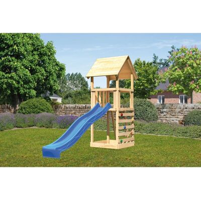 Karibu Spielturm Lotti mit Kletterwand & Rutsche Rot Karibu Spielturm Lotti mit Kletterwand & Rutsche Rot