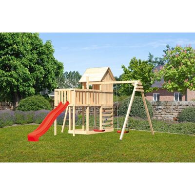 Karibu Stelzenhaus Frieda D.schaukel Plattform Kletterwand Rutsche Rot Karibu Stelzenhaus Frieda D.schaukel Plattform Kletterwand Rutsche Rot