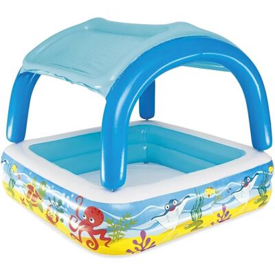 Bestway Planschbecken Beach Buddy mit Sonnenschutzdach 140 x 140 x 114 cm Bestway Planschbecken Beach Buddy mit Sonnenschutzdach 140 x 140 x 114 cm