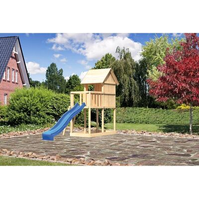 Karibu Frieda Spielhaus - Holzspielhaus mit 2,5m Rutsche Karibu Frieda Spielhaus - Holzspielhaus mit 2,5m Rutsche