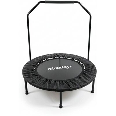 Relaxdays Trampolin mit Haltestange Stahl Kunststoff Nylon Schwarz Klappbar Rutschfest Belastbar 26 cm x 102 cm 10,8 kg Relaxdays Trampolin mit Haltestange Stahl Kunststoff Nylon Schwarz Klappbar Rutschfest Belastbar 26 cm x 102 cm 10,8 kg