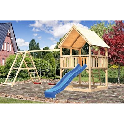 Karibu Luis Spielturm - Holz, Natur, Rutsche 2,5m - Spielturm Karibu Luis Spielturm - Holz, Natur, Rutsche 2,5m - Spielturm