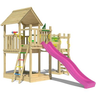 Jungle Gym Spielturm Lookout Holz Wackelbrücke Kletterrampe Rutsche Fuchsia Jungle Gym Spielturm Lookout Holz Wackelbrücke Kletterrampe Rutsche Fuchsia