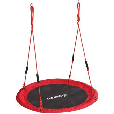 Relaxdays Nestschaukel Stahl Rot Höhenverstellbar mit Schaumstoffgriffen 120 cm Relaxdays Nestschaukel Stahl Rot Höhenverstellbar mit Schaumstoffgriffen 120 cm