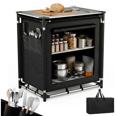 Sekey Campingschrank Faltbar Campingküche mit Aluminiumgestell und Aluminium-Arbeitsplatte Sekey Campingschrank Faltbar Campingküche mit Aluminiumgestell und Aluminium-Arbeitsplatte