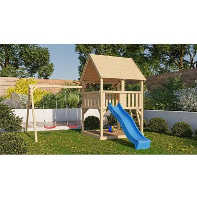 Karibu Spielturm Luis mit 2,5m Rutsche - Play Tower Karibu Spielturm Luis mit 2,5m Rutsche - Play Tower