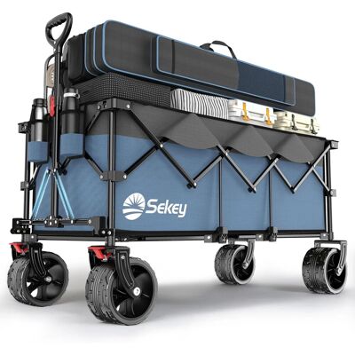 Sekey XXXL Bollerwagen Faltbar 200KG 300L Blau Sekey XXXL Bollerwagen Faltbar 200KG 300L Blau