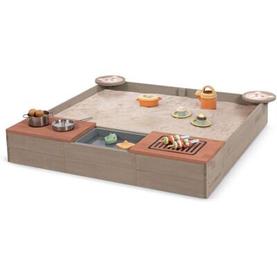 MUDDY BUDDY Wild Bear - Sandkasten - 120x20x120cm - Holz MUDDY BUDDY Wild Bear - Sandkasten - 120x20x120cm - Holz