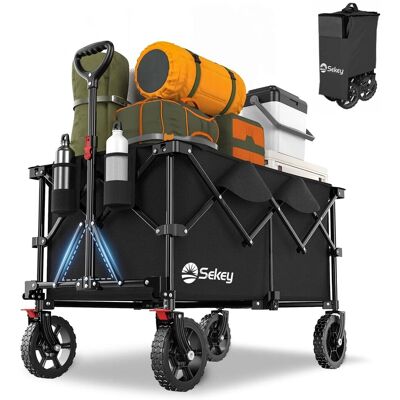 Sekey XXL Plus Bollerwagen Faltbar 200L 200KG Schwarz Sekey XXL Plus Bollerwagen Faltbar 200L 200KG Schwarz