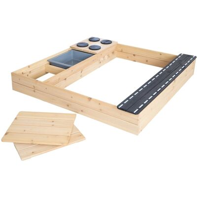 roba Street & Play Sandkasten aus Holz mit Kochplatte und Spielwanne inkl. Abdeckungen roba Street & Play Sandkasten aus Holz mit Kochplatte und Spielwanne inkl. Abdeckungen
