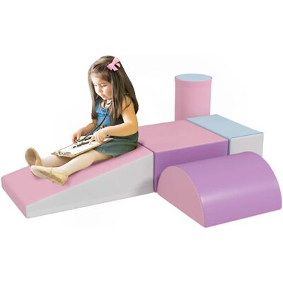 HOMCOM Bausteinset Kunstleder Schaumstoff für Kinder im Alter von 1-3 Jahren 40,6L x 40,6B x 20,3H cm HOMCOM Bausteinset Kunstleder Schaumstoff für Kinder im Alter von 1-3 Jahren 40,6L x 40,6B x 20,3H cm