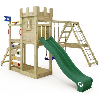 Wickey Spielturm GateFlyer mit Rutsche Grün Wickey Spielturm GateFlyer mit Rutsche Grün