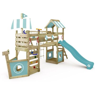 Wickey Spielturm StormFlyer mit Rutsche Pastellblau Wickey Spielturm StormFlyer mit Rutsche Pastellblau