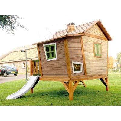 Axi Spielhaus Emma Braun/Grün mit Rutsche Weiß 349 cm x 193 cm x 193 cm FSC® Axi Spielhaus Emma Braun/Grün mit Rutsche Weiß 349 cm x 193 cm x 193 cm FSC®