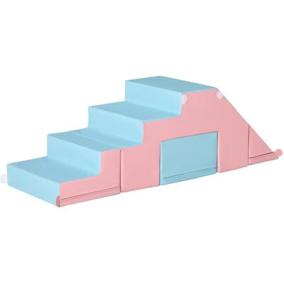 HOMCOM Kinder-Softplay-Set Kunstleder Schaumstoff RosaBlau 147L x 49B x 47H cm HOMCOM Kinder-Softplay-Set Kunstleder Schaumstoff RosaBlau 147L x 49B x 47H cm