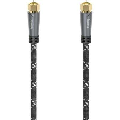 Hama Antennen-Kabel SAT-Anschlusska. F-Stecker/F-Stecker 120 dB Grau-Schwarz 3 m Hama Antennen-Kabel SAT-Anschlusska. F-Stecker/F-Stecker 120 dB Grau-Schwarz 3 m