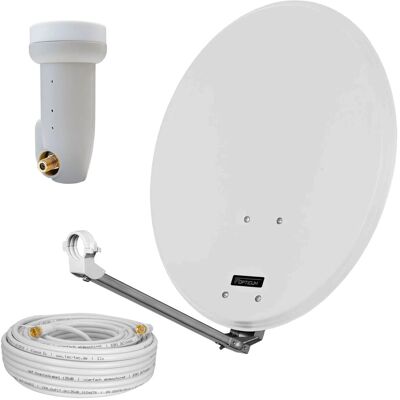 hb-digital Sat Anlage 60cm Hellgrau mit Single LNB und 10m Koaxkabel hb-digital Sat Anlage 60cm Hellgrau mit Single LNB und 10m Koaxkabel