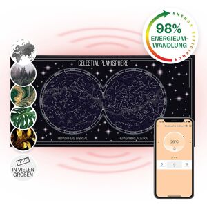 Klarstein Wonderwall Air Art Smart Infrarotheizung Wandinstallation App-Steuerung Motiv Himmelskarte 120x60 cm 700 W Schwarz Klarstein Wonderwall Air Art Smart Infrarotheizung Wandinstallation App-Steuerung Motiv Himmelskarte 120x60 cm 700 W Schwarz
