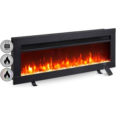 BALDERIA AG-36 Elektrokamin Wandkamin oder Einbaukamin Heizung 3D-Flammeneffekt Schwarz BALDERIA AG-36 Elektrokamin Wandkamin oder Einbaukamin Heizung 3D-Flammeneffekt Schwarz