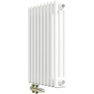 AICA Traditioneller Heizkörper 600 x 425 mm Gusseisenstil 3 Spalten mit Seitenanschluss Weiß 642W AICA Traditioneller Heizkörper 600 x 425 mm Gusseisenstil 3 Spalten mit Seitenanschluss Weiß 642W