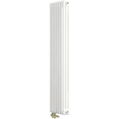 AICA Traditioneller Heizkörper 1500 x 380 mm Gusseisenstil 3 Spalten mit Seitenanschluss Weiß 1289W AICA Traditioneller Heizkörper 1500 x 380 mm Gusseisenstil 3 Spalten mit Seitenanschluss Weiß 1289W