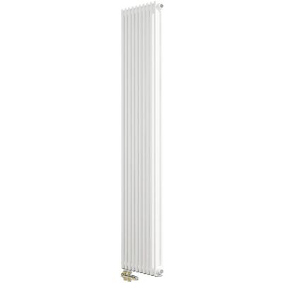 AICA Traditioneller Heizkörper 1800 x 470 mm Gusseisenstil 2 Spalten mit Seitenanschluss Weiß 1436W AICA Traditioneller Heizkörper 1800 x 470 mm Gusseisenstil 2 Spalten mit Seitenanschluss Weiß 1436W