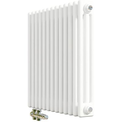 AICA Traditioneller Heizkörper 600 x 605 mm Gusseisenstil 3 Spalten mit Seitenanschluss Weiß 934W AICA Traditioneller Heizkörper 600 x 605 mm Gusseisenstil 3 Spalten mit Seitenanschluss Weiß 934W