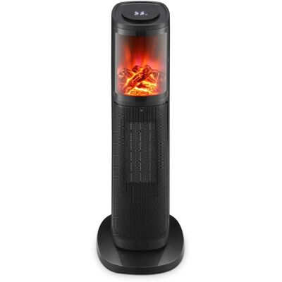 TroniTechnik Turmheizer Keramikelement Heizgerät Flammeneffekt Oszillation 2000W Schwarz TroniTechnik Turmheizer Keramikelement Heizgerät Flammeneffekt Oszillation 2000W Schwarz