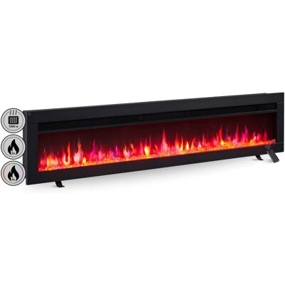 BALDERIA AG-60 Elektrokamin Wandkamin oder Einbaukamin Heizung 3D-Flammeneffekt Schwarz BALDERIA AG-60 Elektrokamin Wandkamin oder Einbaukamin Heizung 3D-Flammeneffekt Schwarz