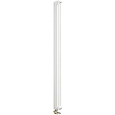 AICA Traditioneller Heizkörper 1800 x 200 mm Gusseisenstil 2 Spalten mit Seitenanschluss Weiß 572W AICA Traditioneller Heizkörper 1800 x 200 mm Gusseisenstil 2 Spalten mit Seitenanschluss Weiß 572W